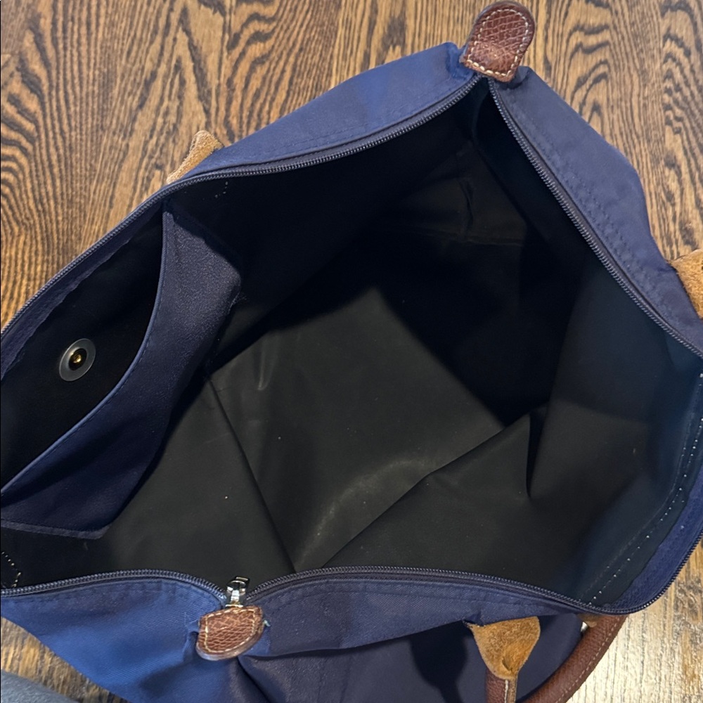 Longchamp Le Pliage Original Large Nylon Navy Tote Bag - Picture 9 of 11